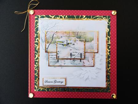 Footsteps in the Snow Card Front with Panel Toppers by Valerie Spowart