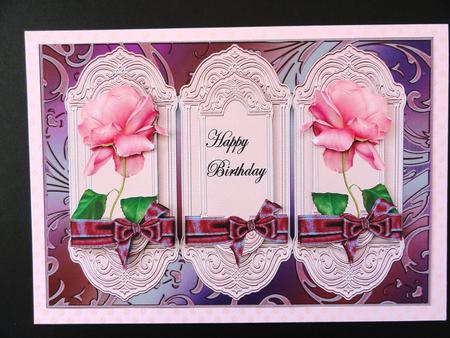 Panels Roses and Bows by Valerie Spowart