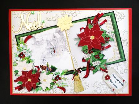 A Christmas Book Scene Green by Valerie Spowart