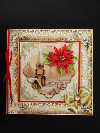 Lights at the Church Windows Card Front by Valerie Spowart