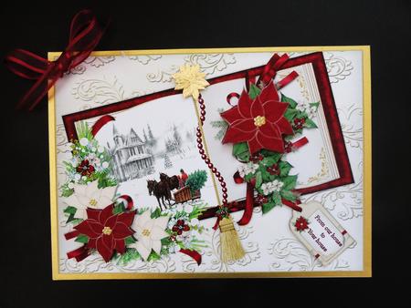 Christmas Book Scene Cranberry by Valerie Spowart