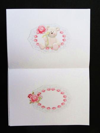 Beary Cute Roses with Love Insert by Valerie Spowart