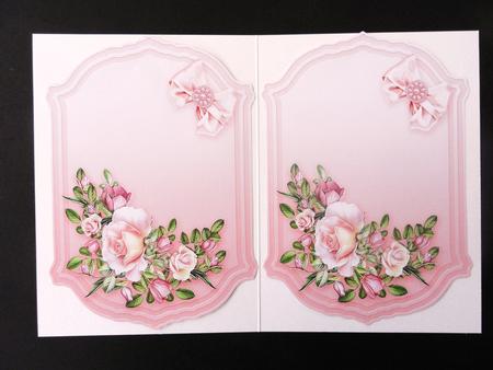 Pink Roses on a Polkadot Background Insert Plates by Valerie Spowart