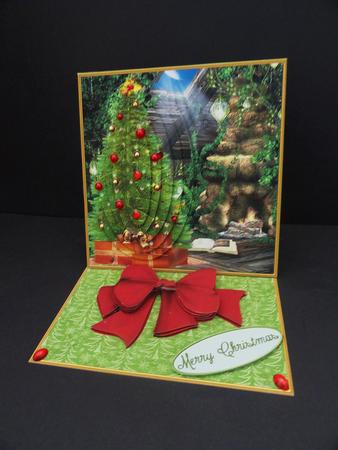 Festive Hearth Pyramid Easel by Valerie Spowart