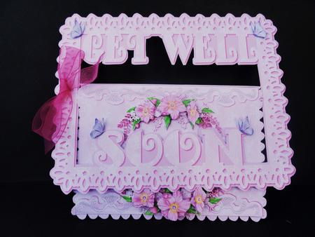 Get Well Soon Flowers Buckle Card Mini Kit by Valerie Spowart