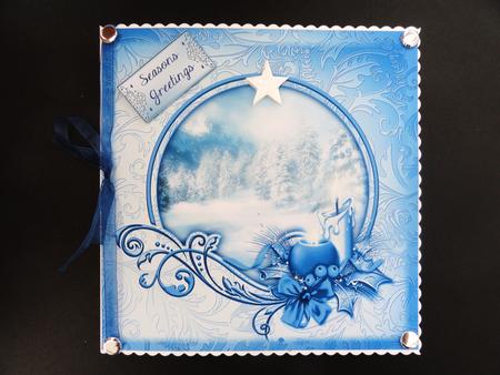 Ice Blue Christmas Snow Scene by Valerie Spowart
