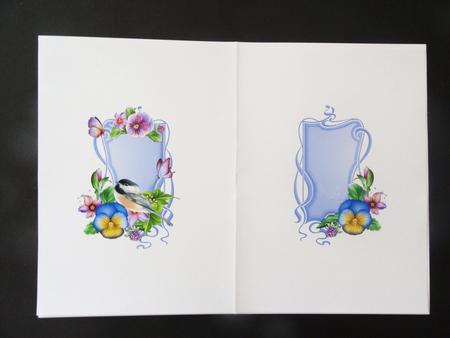 Winged Friends with Beautiful Pansies Insert by Valerie Spowart