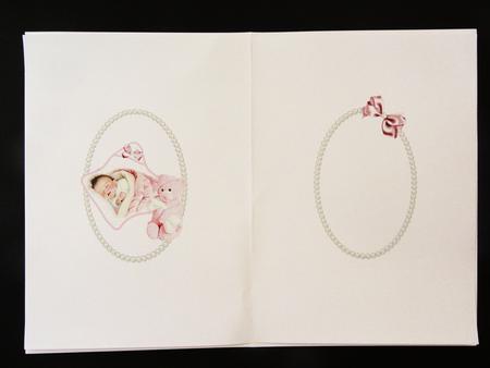 New Baby Girl Lace and Pearls Insert by Valerie Spowart