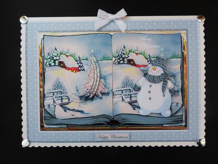 Merry Christmas from the Snowman Card by Valerie Spowart