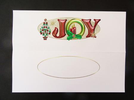 Large Dl Jeweled Joy Christmas Insert by Valerie Spowart
