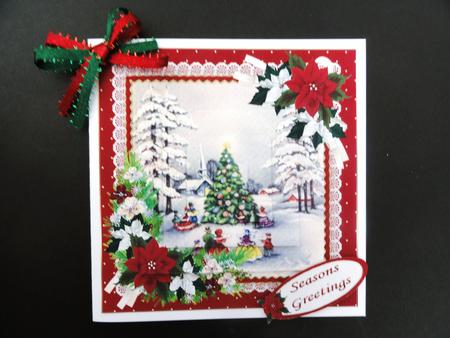 Traditional Vintage Christmas Pyramid Red by Valerie Spowart