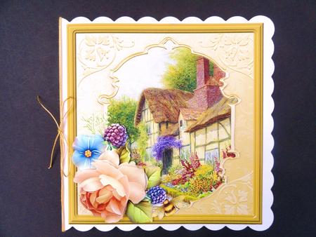 English Country Garden Card, with a Topper and Decoupage by Valerie Spowart