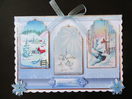 Vintage Christmas Arch Panel Card by Valerie Spowart