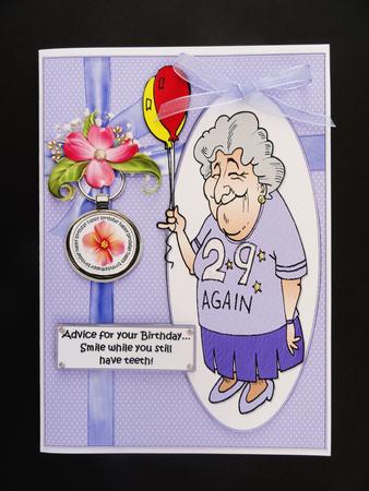 Ethel Has Birthday Advice Quick Card by Valerie Spowart