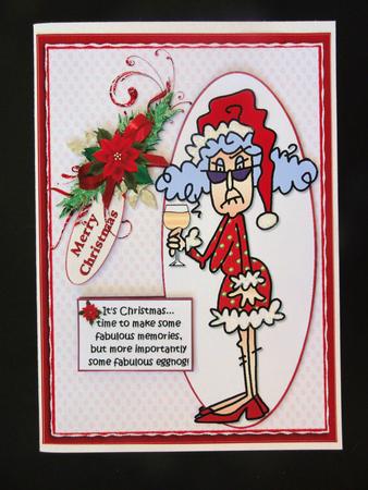 Stella and Her Eggnog Quick Card by Valerie Spowart