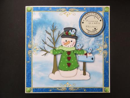 Cute Snowman & Birds + Decoupage by Valerie Spowart