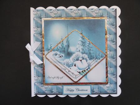 Silent Night, Holy Night Card with Topper by Valerie Spowart