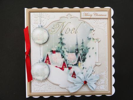 Christmas Noel Card Front with a Topper by Valerie Spowart