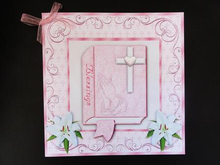 Christening/first Communion Girl 8" Square Card Mini-kit by Valerie Spowart