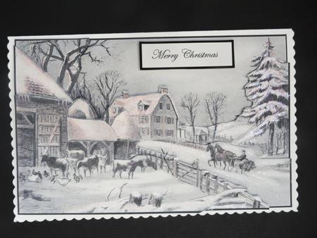 Winter Farm Easy Cut Decoupage with Sentiment Tags by Valerie Spowart