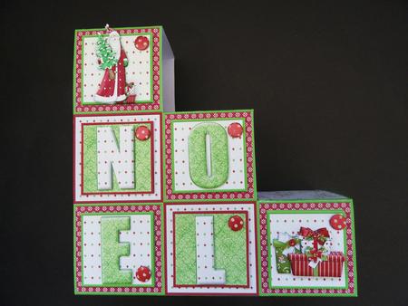 Christmas Noel Blocks Card 5 Sheet Full Kit by Valerie Spowart