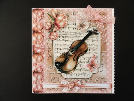 The Violin Card Front Mini Kit by Valerie Spowart