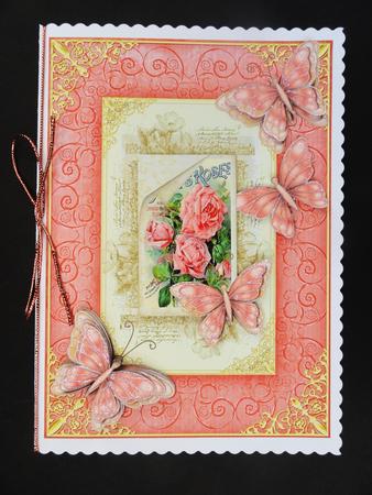 Vintage Seed Packet - Roses with Butterflies Card + Gift Tag by Valerie Spowart