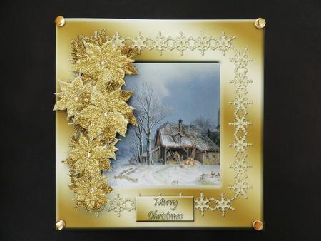 Christmas Country Snow Scene Framed Art Mini Kit by Valerie Spowart