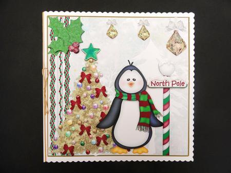 North Pole Merry Christmas Topper & Decoupage by Valerie Spowart