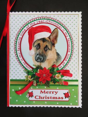 German Shepherd Christmas Wishes by Valerie Spowart