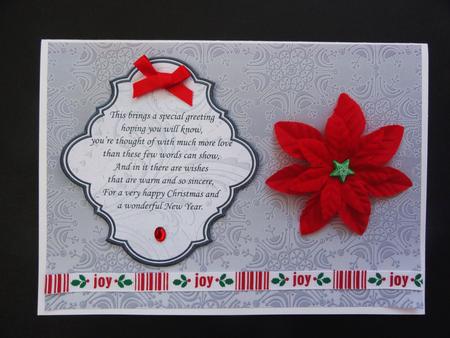 Christmas Flourishes Plaques & Verses in Black & Silver by Valerie Spowart