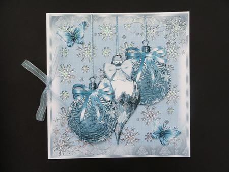 Beautiful Christmas Tree Balls in Blue by Valerie Spowart