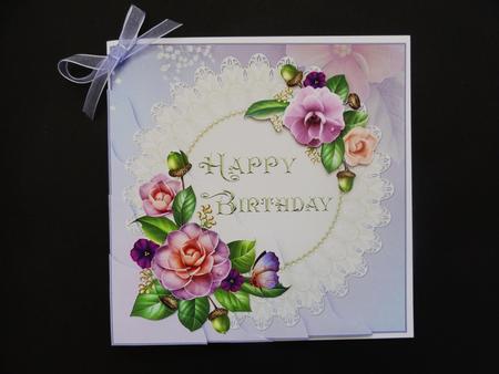 Happy Birthday Camellias Side Stacker by Valerie Spowart