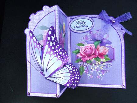 Butterfly Fold Back  Rose Bouquet by Valerie Spowart