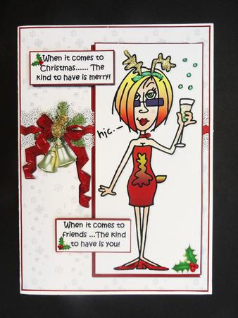 J.j Christmas Friend Quick Card by Valerie Spowart