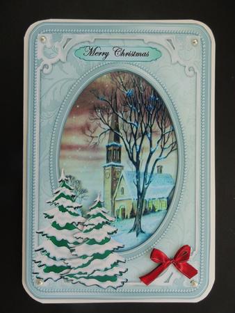 Vintage Christmas Cut Out Frame by Valerie Spowart