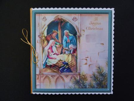 Baby Jesus Card with a Shaped Pyramid Layers by Valerie Spowart