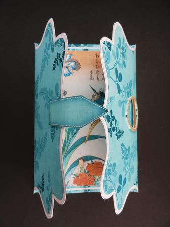 Oriental Iris Teal Buckle Bracket Mini Card Kit by Valerie Spowart