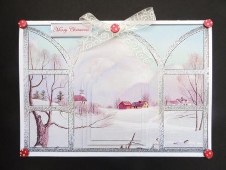 Vintage Winter Scene from My Window Card by Valerie Spowart