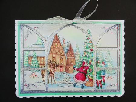 Santa and His Elves the View from My Window by Valerie Spowart