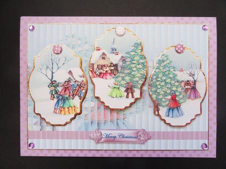 Carol Singers Panel Card with Toppers by Valerie Spowart
