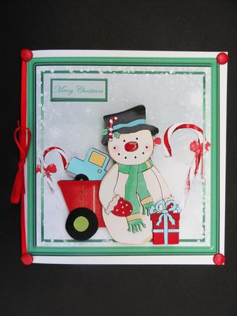 Snowman with Some Gifts by Valerie Spowart