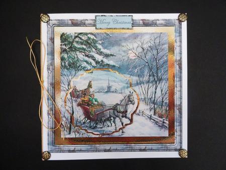 Sledge Ride from Church Card with a Topper by Valerie Spowart