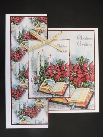 Christmas Candles Fold Back Card by Valerie Spowart