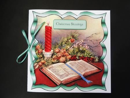 Christmas Candle & Holly by Valerie Spowart