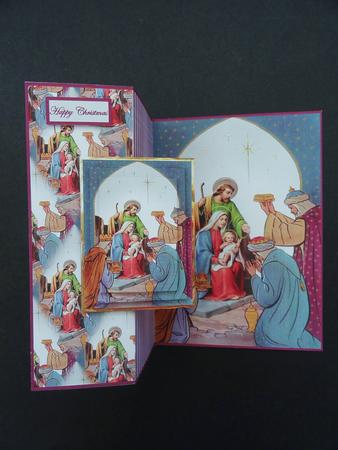Three Kings Bring Gifts No Hole Fold Back Card by Valerie Spowart