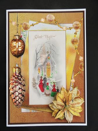 Baubles and Poinsettia Vintage Christmas by Valerie Spowart