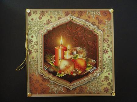 Christmas Candles Shaped Layer Card Front Mini Kit by Valerie Spowart