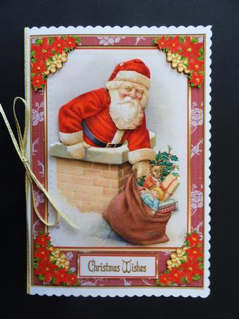 Christmas Santa is Here Decoupage Topper 3 by Valerie Spowart