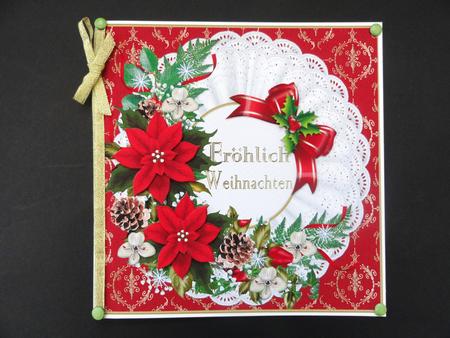 8x8 Frohlich Weihnachten Christmas Flowers(german) by Valerie Spowart